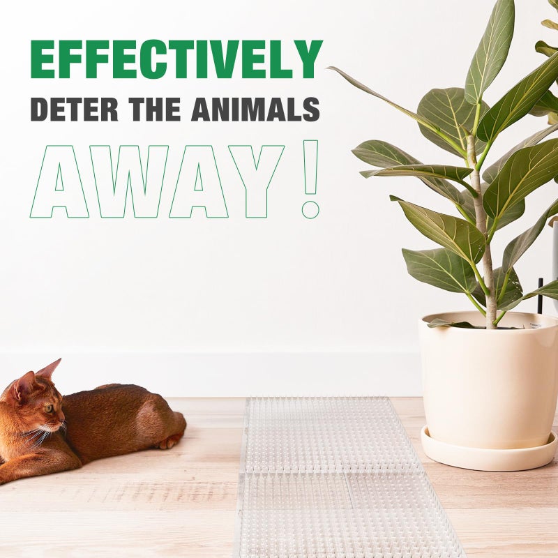 Zipcase 8 Pack Cat Repellent Deterrent Outdoor Scat Mat with Tape for Cats, Dogs, Pests Covers 12 Sq.ft (1728 Sq.in), 16 x 13 Inchesï¼Œ8 Pack - Image 2